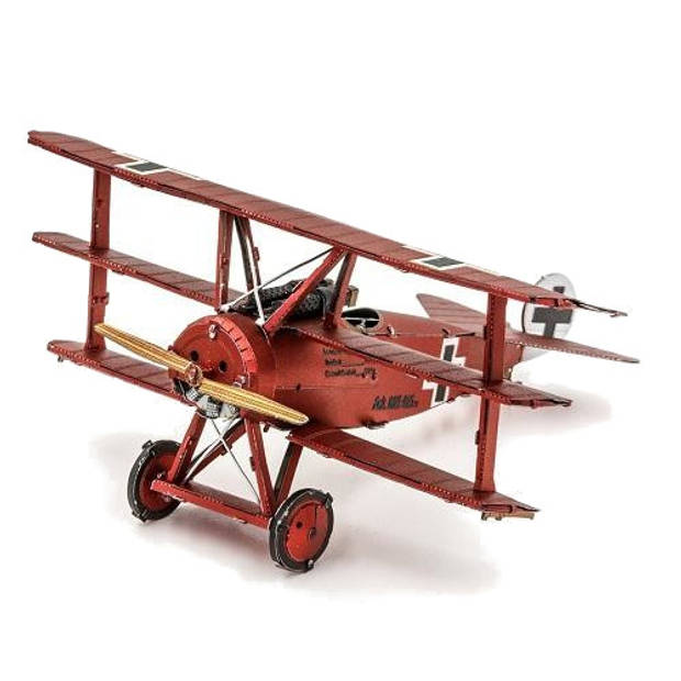 Metal Earth modelbouwset Fokker Red Baron Triplane rood