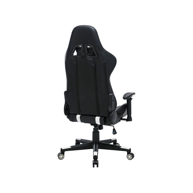 Gamestoel bureaustoel voor volwassenen Prozo zwart wit gaming stoel