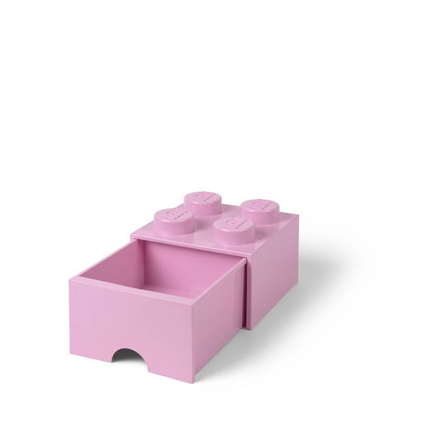 LEGO - Set van 2 - Opberglade Brick 4, Lichtroze - LEGO