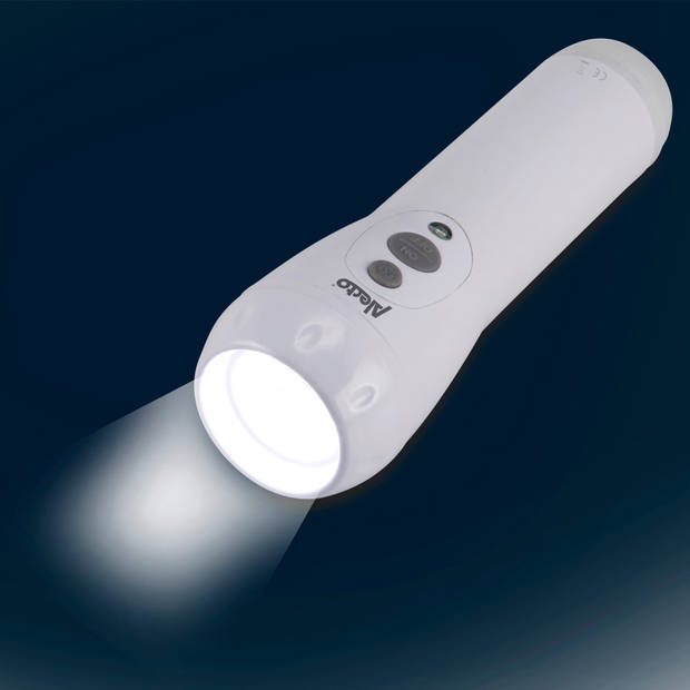 Oplaadbare LED zaklamp / automatisch LED nachtlampje Alecto Wit