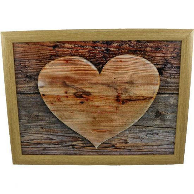 Laptray - Schootkussen houten hart