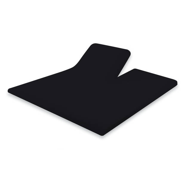 Eleganzzz Splittopper Hoeslaken Perkal Katoen - zwart 180x210/220cm
