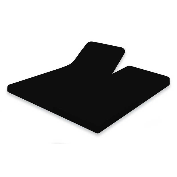 Elegance Splittopper Hoeslaken Jersey Katoen Stretch - zwart 160x200cm