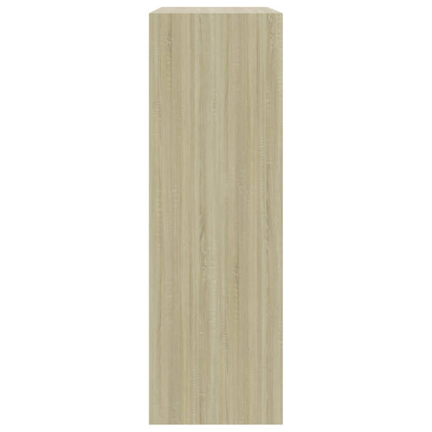 vidaXL Boekenkast 60x24x74,5 cm bewerkt hout wit sonoma eikenkleurig