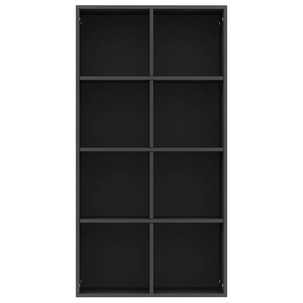 vidaXL Boekenkast/dressoir 66x30x130 cm bewerkt hout zwart