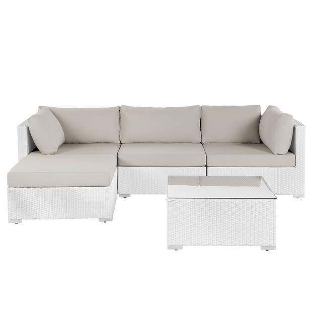 Beliani SANO - Loungeset-Wit-PE rotan