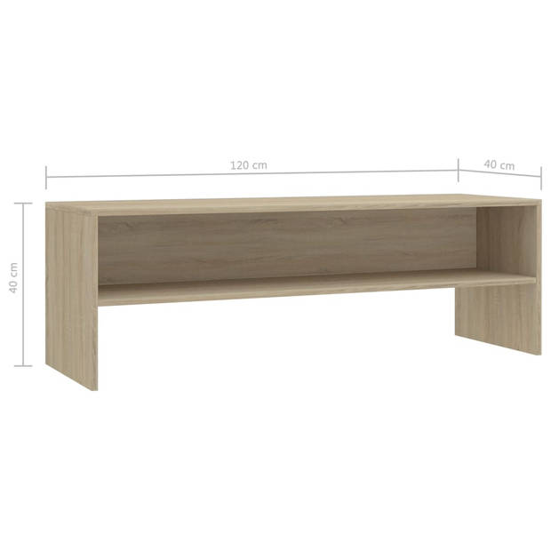 vidaXL Tv-meubel 120x40x40 cm bewerkt hout sonoma eikenkleurig