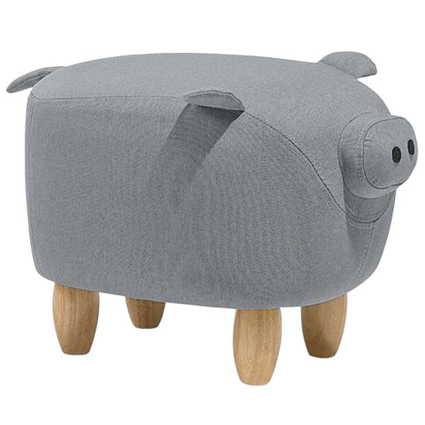 Beliani PIGGY - Dierenhocker-Grijs-Polyester