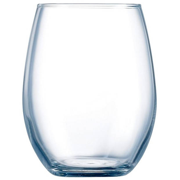 12x Stuks luxe transparante drinkglazen 360 ml van glas - Drinkglazen