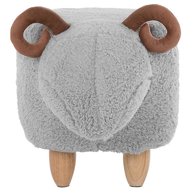 Beliani LAMB - Dierenhocker-Grijs-Polyester