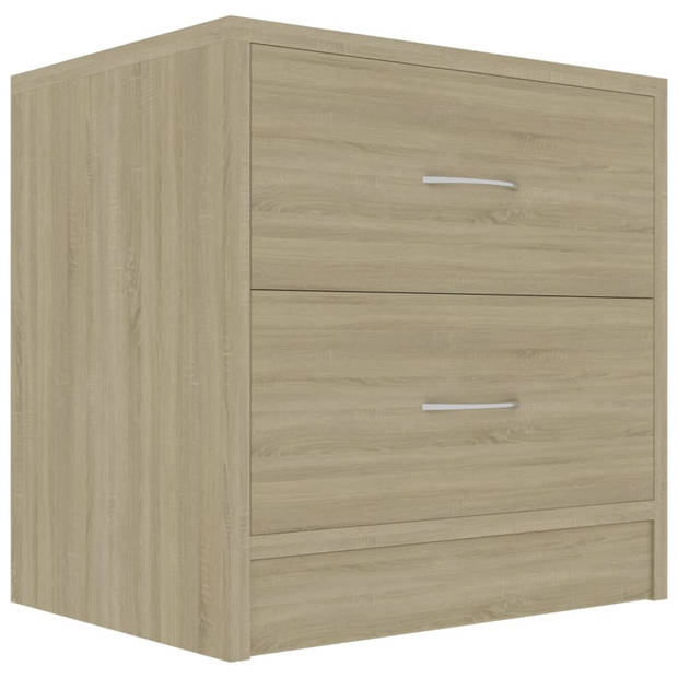 vidaXL Nachtkastje 40x30x40 cm bewerkt hout sonoma eikenkleurig