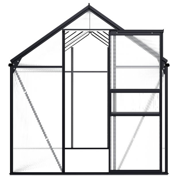 The Living Store Kweekkas Serre - 190 x 310 x 125/195 cm - Polycarbonaat paneel - Uv-bestendig