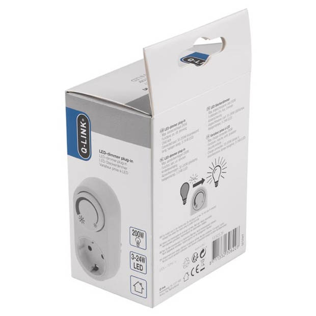 Q-LINK Stekkerdimmer LED 3-24W/30-200W  wit