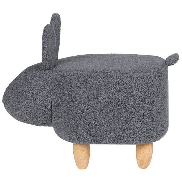 Beliani BUNNY - Dierenhocker-Grijs-Polyester, Katoen