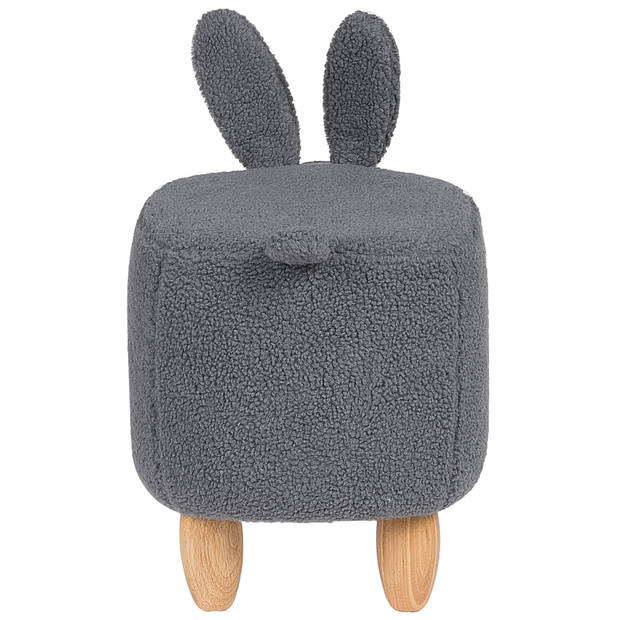 Beliani BUNNY - Dierenhocker-Grijs-Polyester, Katoen