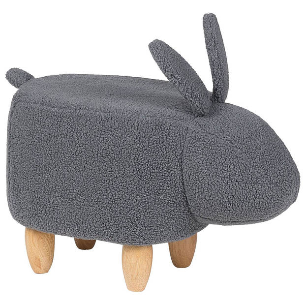 Beliani BUNNY - Dierenhocker-Grijs-Polyester, Katoen