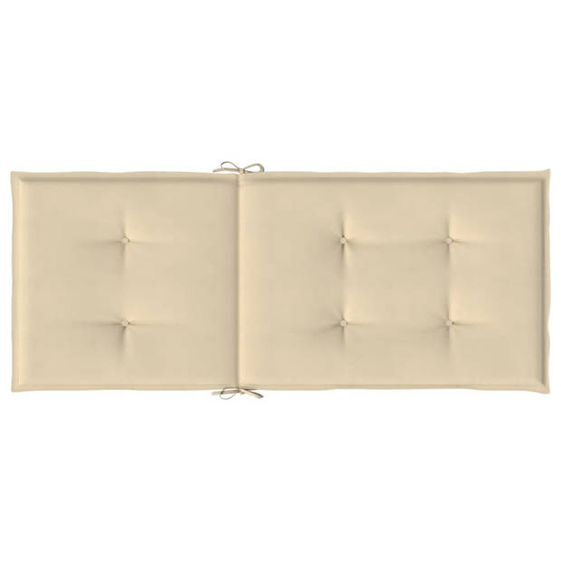 vidaXL Tuinstoelkussens hoge 6 st hoge rug 120x50x3 cm stof beige