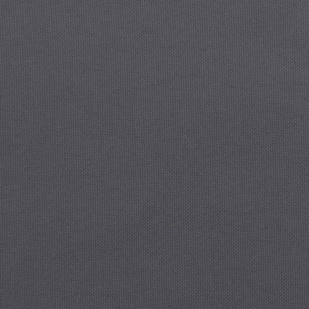 The Living Store Stoelkussens - Antraciet - 120 x 50 x 3 cm - Duurzaam polyester - Zachte vulling