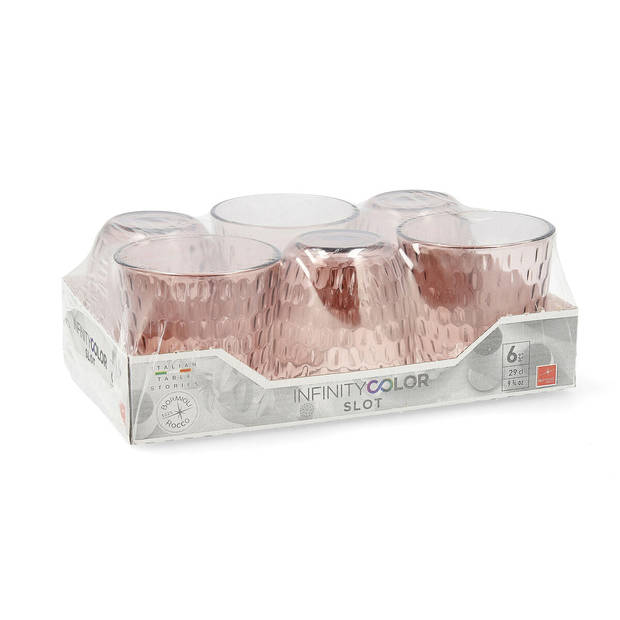 Bormioli Rocco Glazen Slot Roze 290 ml - 6 stuks