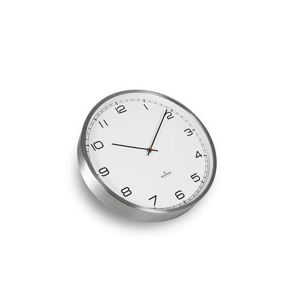 Huygens - One Arabic 25cm - RVS - Wandklok - Stil - Quartz uurwerk