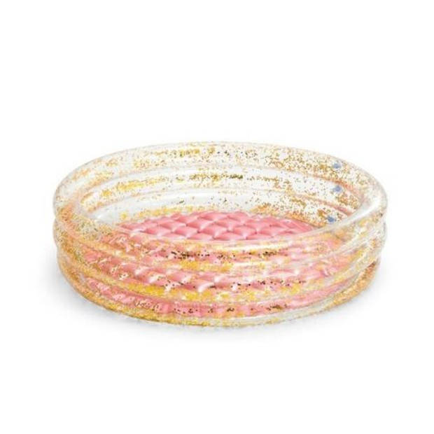 Intex Baby zwembad - Roze - Glitter - 86 x 25 cm - opblaasbaar zwembad - rond - drie ringen