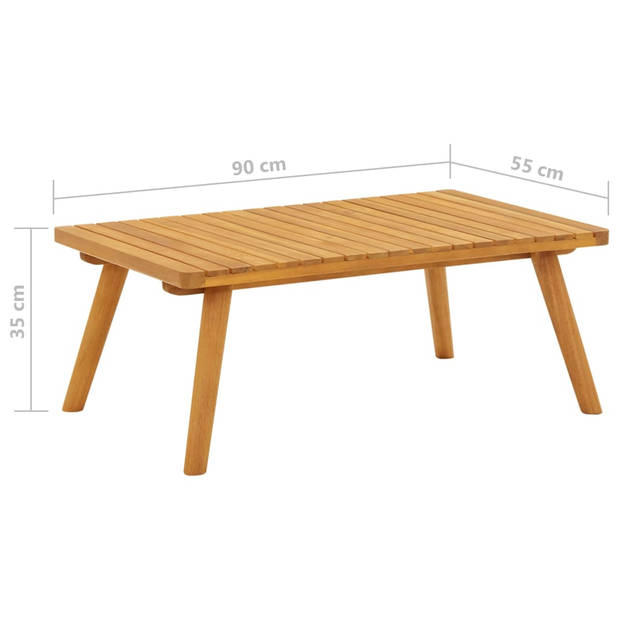 vidaXL Tuintafel 90x55x35 cm massief acaciahout