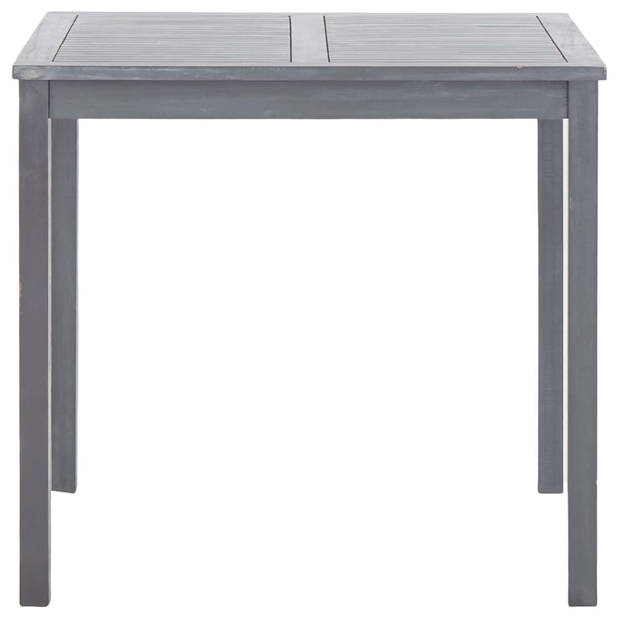 vidaXL Tuintafel 80x80x74 cm massief acaciahout grijs