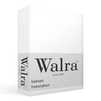 Walra katoen hoeslaken - 100% katoen - Lits-jumeaux (160x220 cm) - Wit