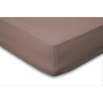 Eleganzzz Hoeslaken Katoen Perkal 35cm Hoekhoogte - taupe 180x210/220cm