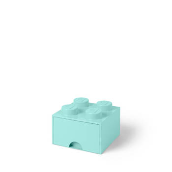 LEGO - Set van 2 - Opberglade Brick 4, Aquablauw - LEGO