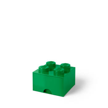 Set van 6 - Opberglade Brick 4, Groen - LEGO