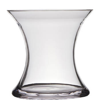 Transparante stijlvolle x-vormige vaas/vazen van glas 28 x 24 cm - Vazen