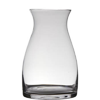 Transparante home-basics vaas/vazen van glas 20 x 15 cm Julia - Vazen