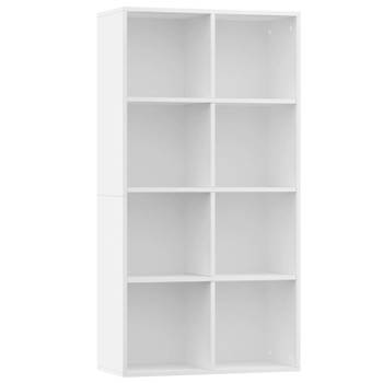 vidaXL Boekenkast/dressoir 66x30x130 cm bewerkt hout wit