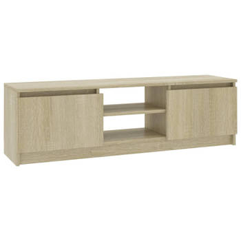 vidaXL Tv-meubel 120x30x35,5 cm bewerkt hout sonoma eikenkleurig