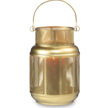Blokker lantaarn Roxy - 15x15x22 cm - goud