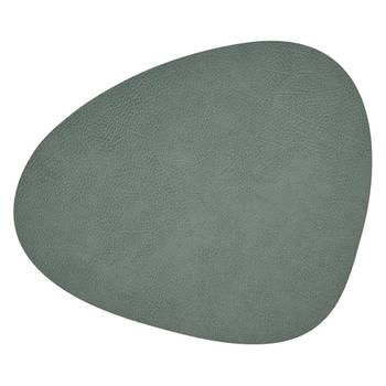 LIND DNA Placemat Hippo - Leer - Pastel Green - 44 x 37 cm