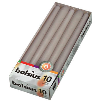 Bolsius Gotische Kaarsen Taupe 24.5 cm - 10 Stuks