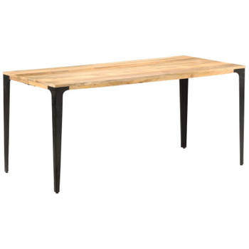 vidaXL Eettafel 160x80x76 cm massief mangohout