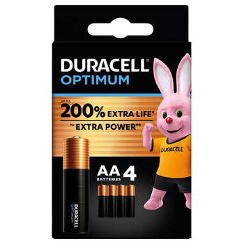 Blokker Duracell Optimum AA batterij 4 St aanbieding