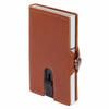 Smart card holder Genuine leather brown