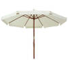 The Living Store Tuinparasol Zandwit 330 x 254 cm - 48 mm paaldiameter - Polyester