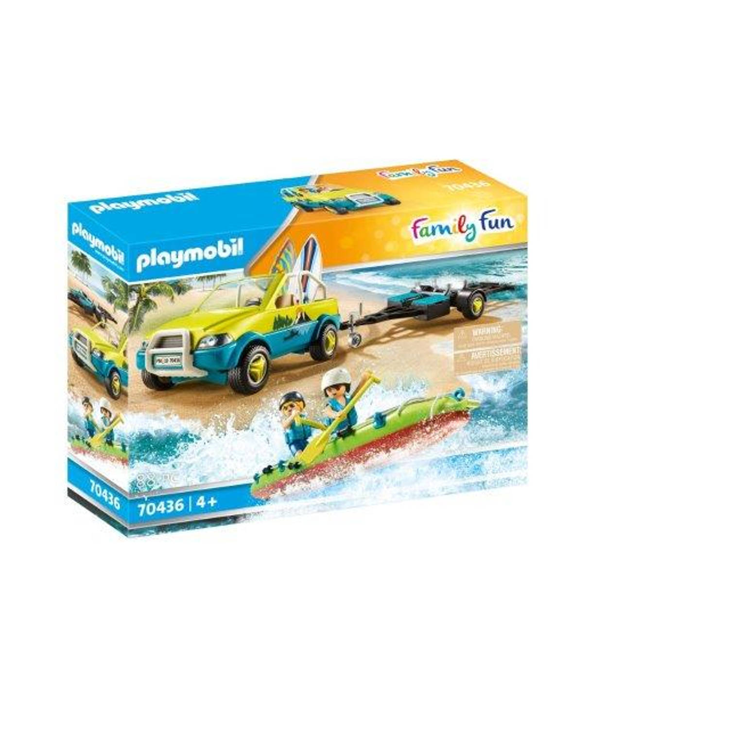 Opheldering uitbreiden Humanistisch Playmobil Family Fun strandwagen met kano's 70436 | Blokker