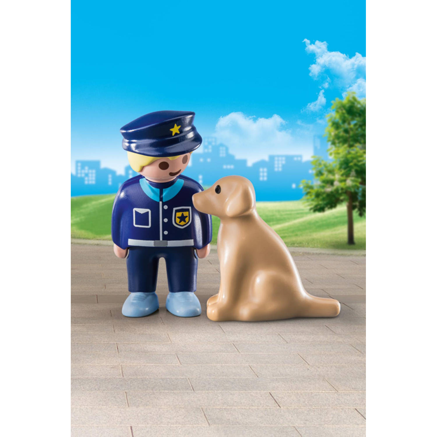 Zakje Bot Elektropositief Playmobil 123 politieman met hond 70408 | Blokker
