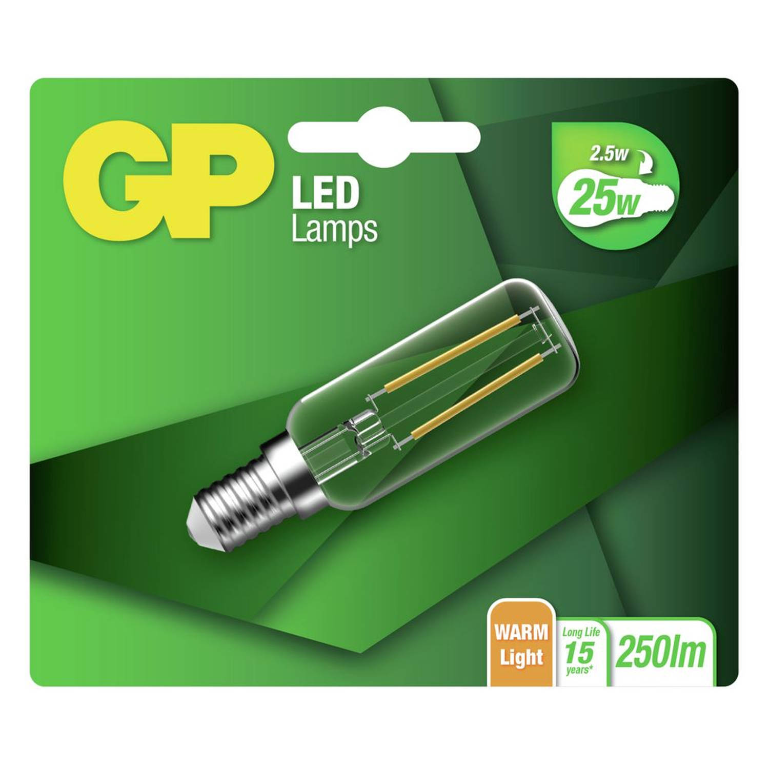 periodieke muis of rat rekken GP LED afzuigkaplamp E14 2,5W 250Lm buis LED 085522 | Blokker