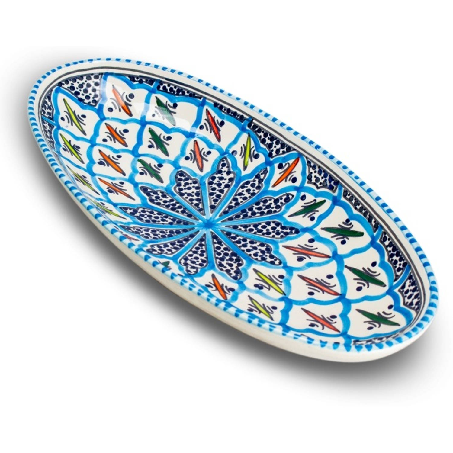 Dishes & Deco Ovale Schaal Turquoise Blue Fine 30 cm