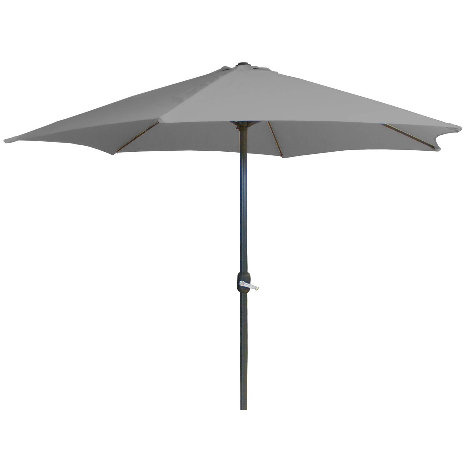 zonsopkomst Fondsen aardbeving 4goodz Aluminium parasol 300 cm met opdraaimechanisme - Grijs | Blokker