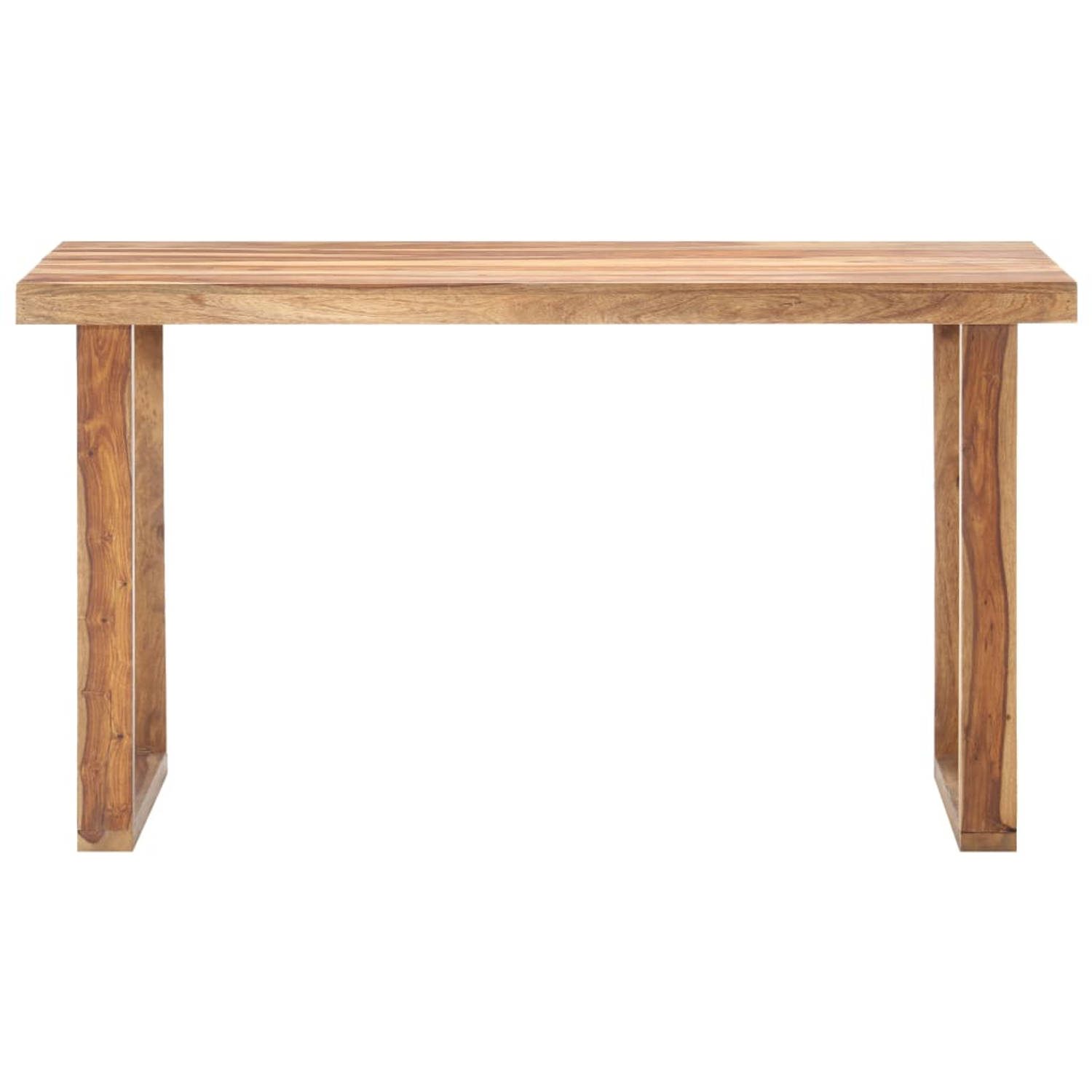 The Living Store Eettafel 140x70x76 cm massief sheeshamhout - Tafel