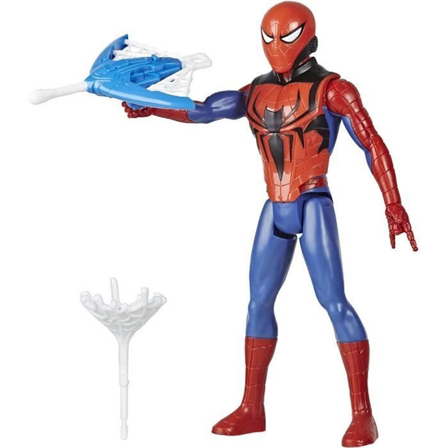 Bovenstaande weg onderdelen Marvel Spider-Man - Spider-Man Titan Hero Blast Gear figuur met  lanceerinrichting en projectiel - 30 cm | Blokker