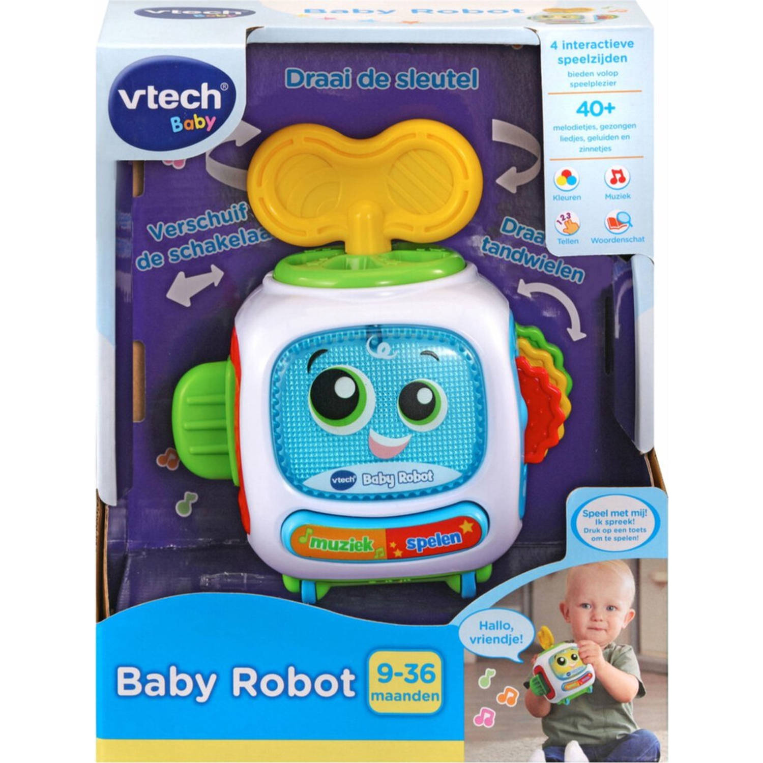 VTech Baby Robot - Interactief Babyspeelgoed - Educatief Speelgoed - met Licht en Geluid